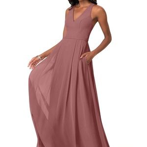 Azazie Bridesmaid Dress - Desert Rose - Size 4